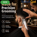Rose Golden Metal Hair Trimmer – Cordless Electric Hair Clipper with LED Battery Display