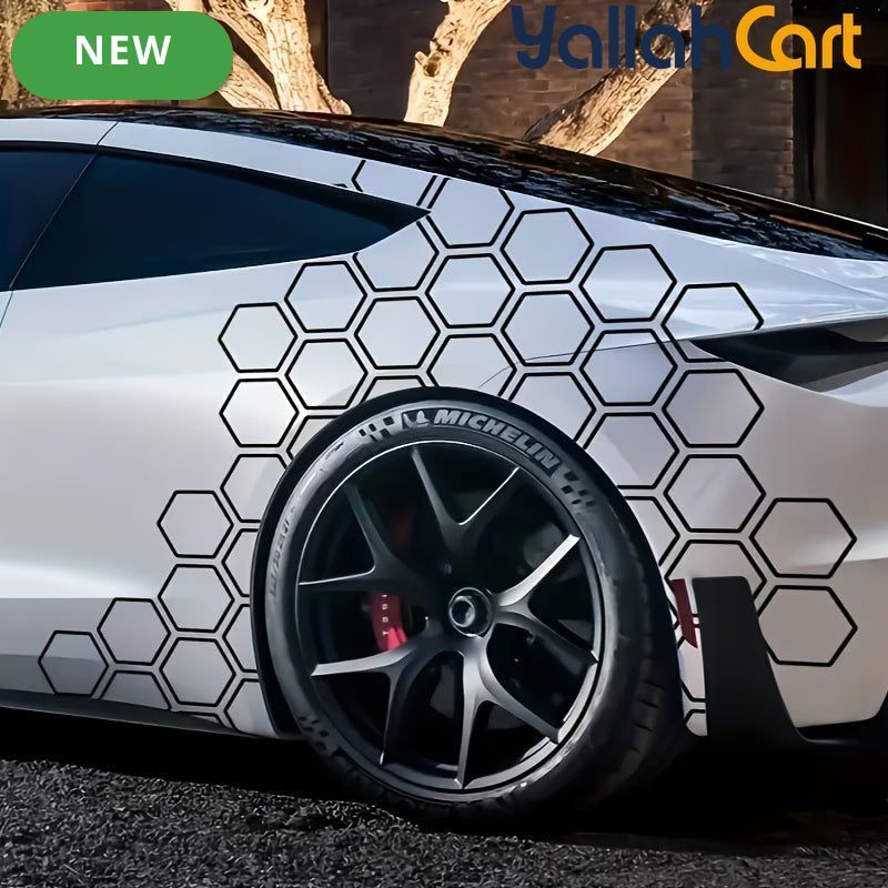 20-Piece Hexagonal Honeycomb Car Decal Set