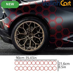 20-Piece Hexagonal Honeycomb Car Decal Set