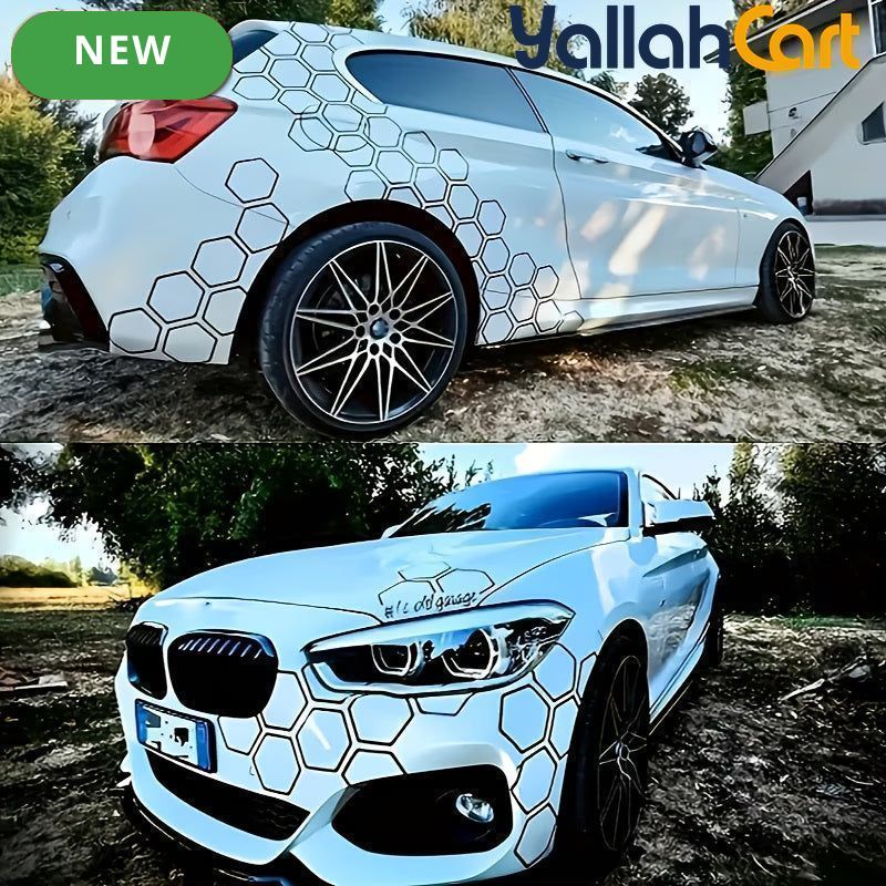 20-Piece Hexagonal Honeycomb Car Decal Set