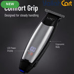 Men's Silvery Cordless Hair Trimmer & Clipper Kit with LCD Display