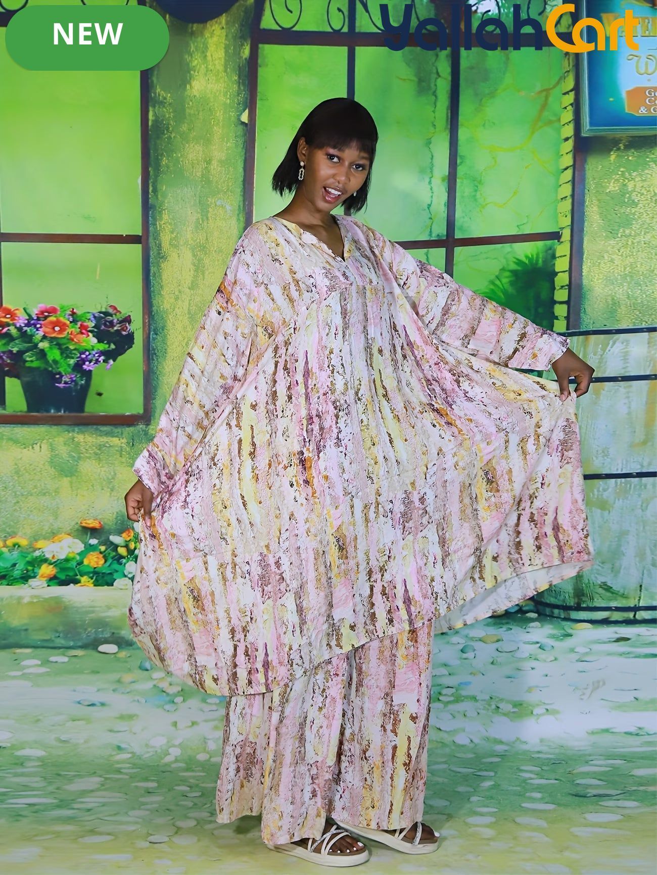 Plus Size Women’s Digital Print Two-Piece Set – Loose & Comfortable Outfit