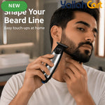 Men's Silvery Cordless Hair Trimmer & Clipper Kit with LCD Display