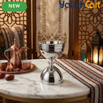 Luxury Stainless Steel Incense Holder – Chrome-Plated Crystal Detail with Spherical Base