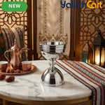 Luxury Stainless Steel Incense Holder – Chrome-Plated Crystal Detail with Spherical Base