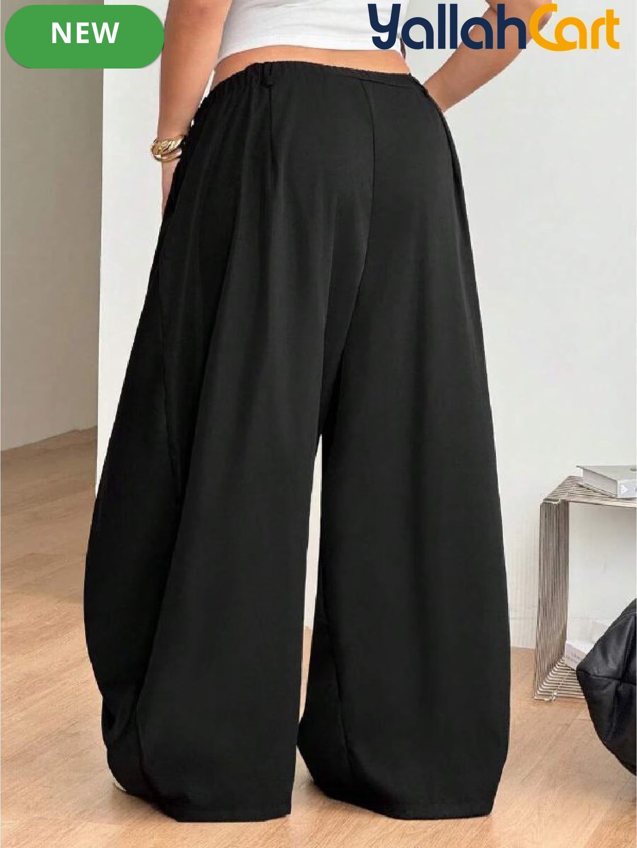 Plus Size Women’s High-Waist Wide-Leg Pants – Oversized Casual 90s Streetwear Trousers