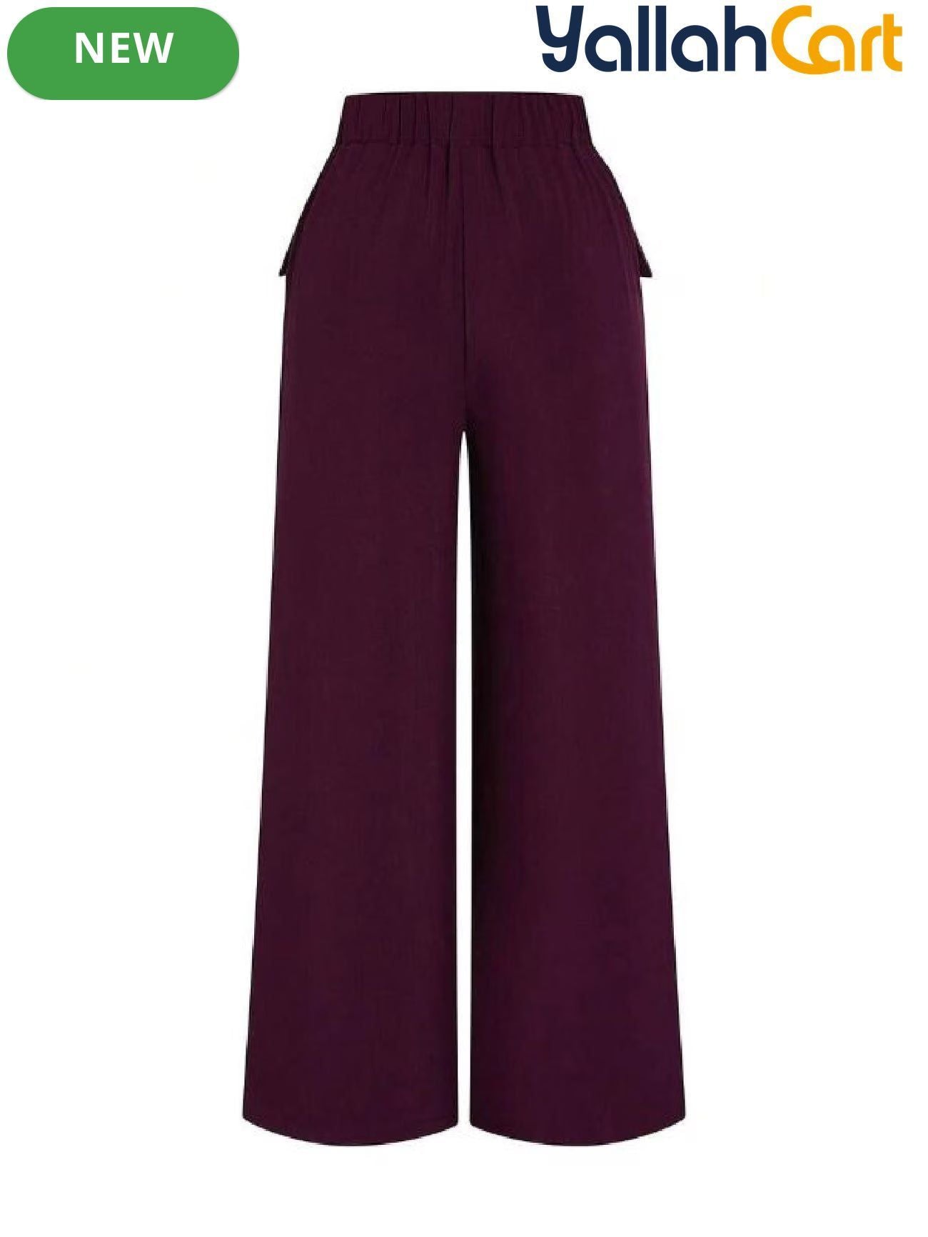 Plus Size Women’s Leather Pants with Trim Detail – Classic Fall & Winter Trousers