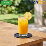 8-Piece Black Silicone Coaster Set – Heatproof Non-Slip Table Protectors for Hot & Cold Drinks