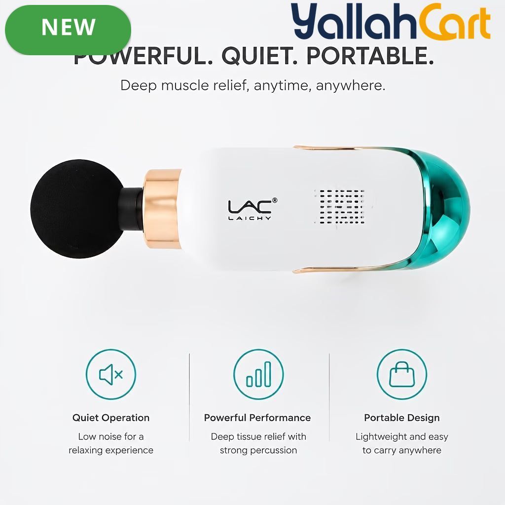 Mini Portable Massage Gun USB Rechargeable – White