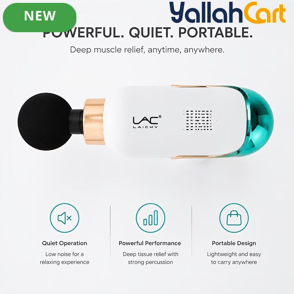 Mini Portable Massage Gun USB Rechargeable – White