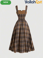 MOD Women's Vintage Square Neck Mid-Length Slip Dress