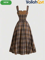 MOD Women's Vintage Square Neck Mid-Length Slip Dress