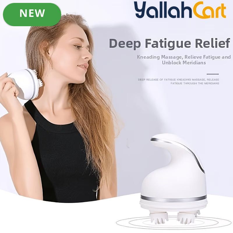 White Electric Water Wave Head & Scalp Massager