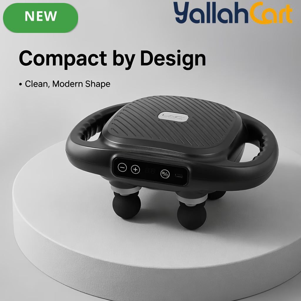 Portable Dual-Head Massage Gun – Black
