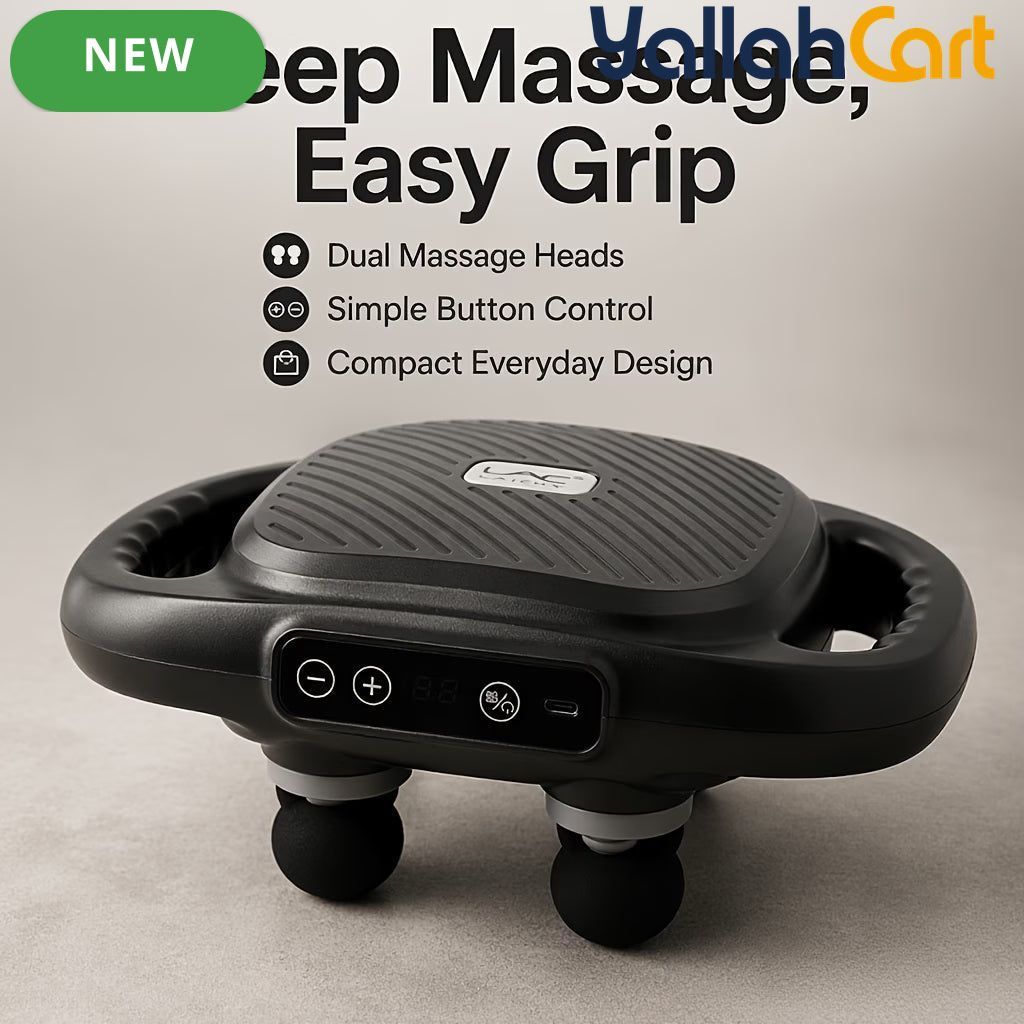 Portable Dual-Head Massage Gun – Black