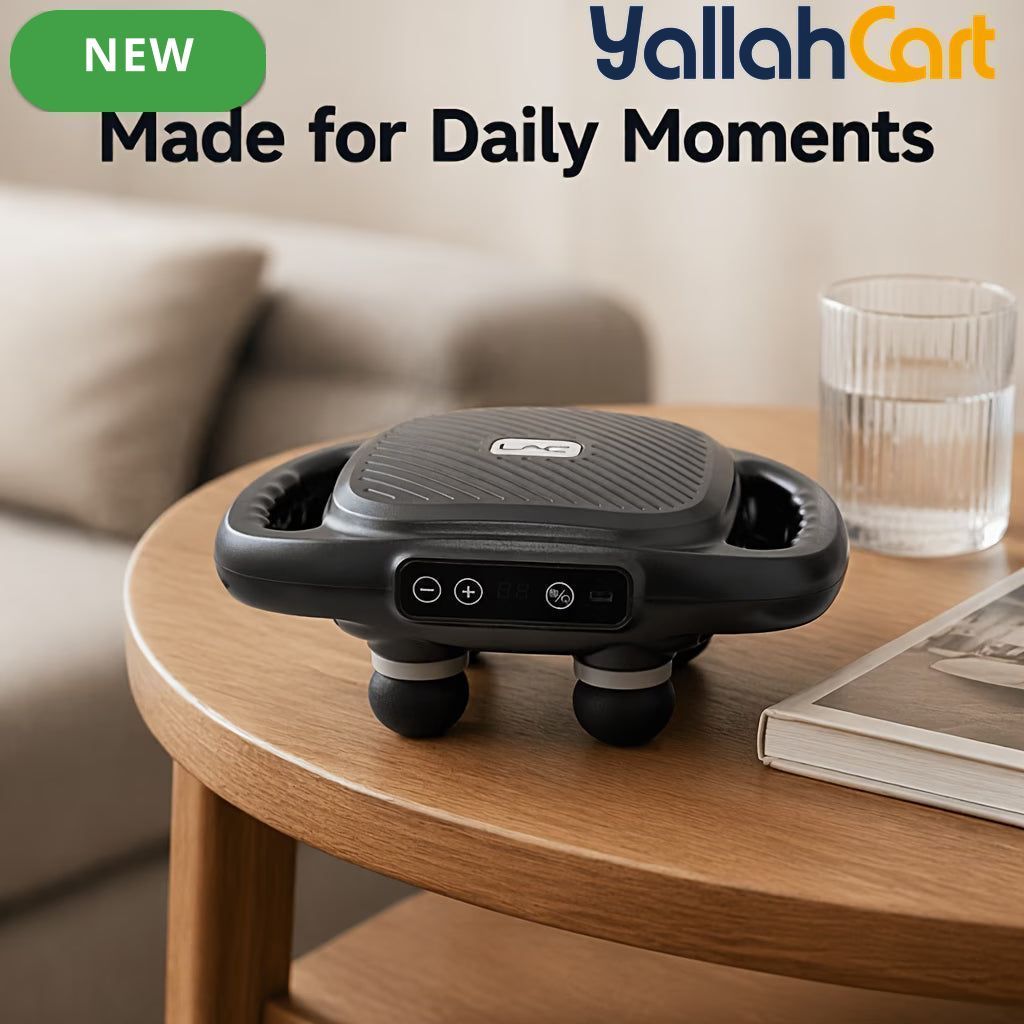 Portable Dual-Head Massage Gun – Black