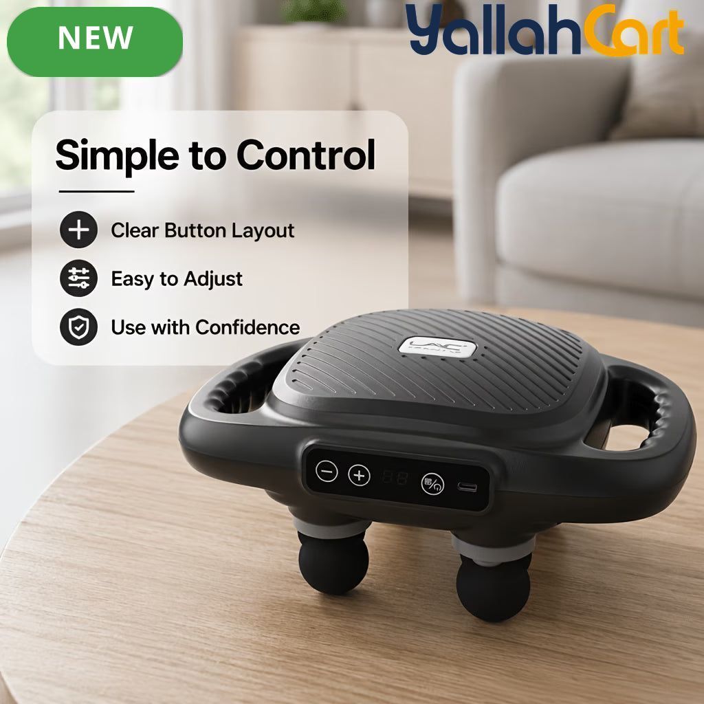 Portable Dual-Head Massage Gun – Black