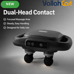 Portable Dual-Head Massage Gun – Black