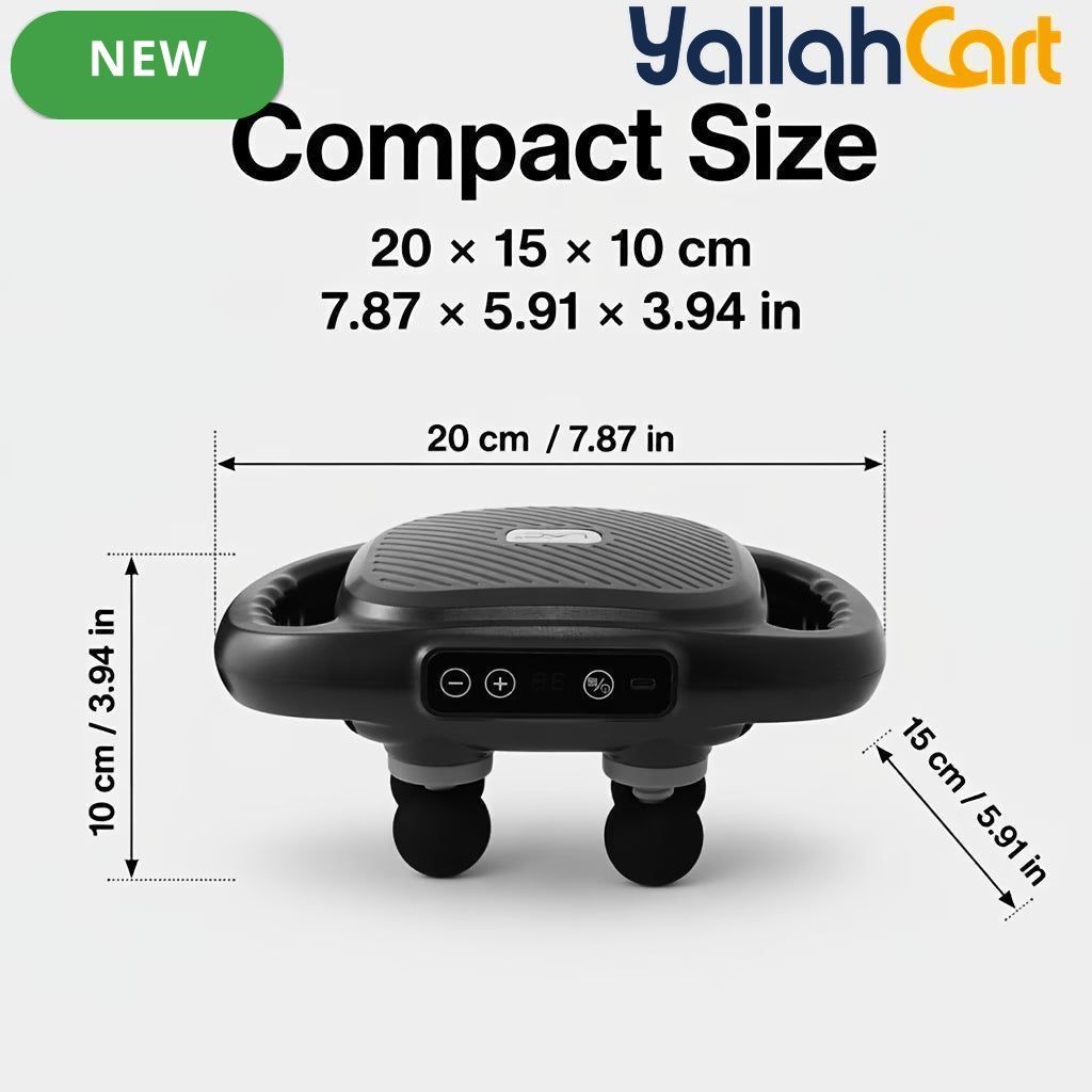 Portable Dual-Head Massage Gun – Black