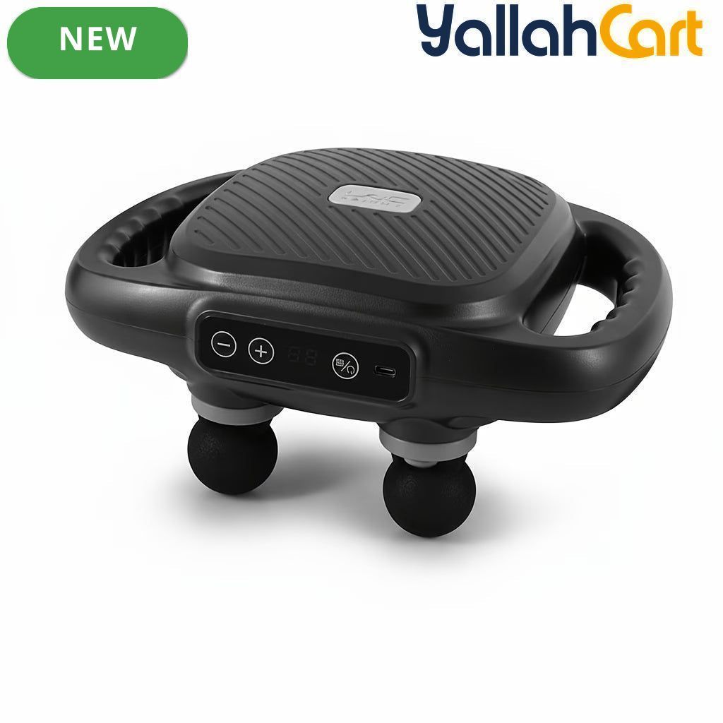 Portable Dual-Head Massage Gun – Black