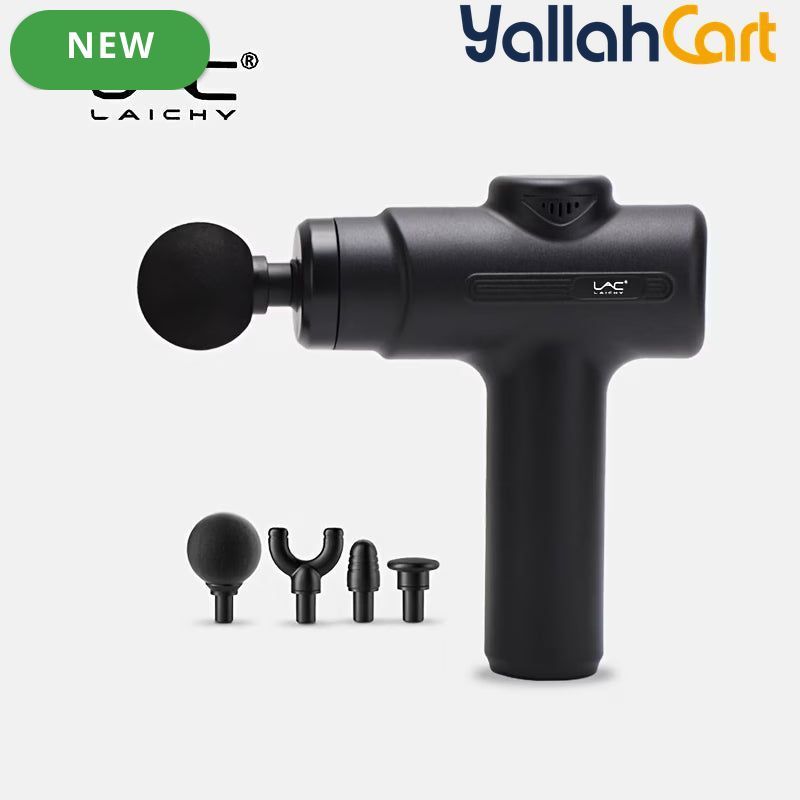 Black Portable Impact Massage Gun for Deep Tissue Massage