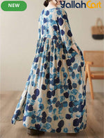 Elegant Summer Halloween Maxi Dress for Women – Casual A-Line Dress with Round Neck, Batwing Sleeves & Pockets