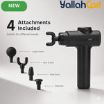 Black Portable Impact Massage Gun for Deep Tissue Massage