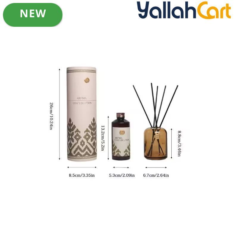 Luxury Aroma Diffuser Kit – Natural Plant Essential Oil Reed Diffuser for Home Décor