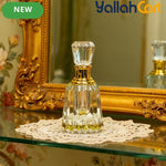 6ml Transparent Crystal Fragrance Bottle – Refillable Portable Oil Container with Golden Cap