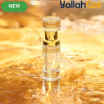 6ml Transparent Crystal Fragrance Bottle – Refillable Portable Oil Container with Golden Cap