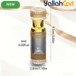 6ml Transparent Crystal Fragrance Bottle – Refillable Portable Oil Container with Golden Cap