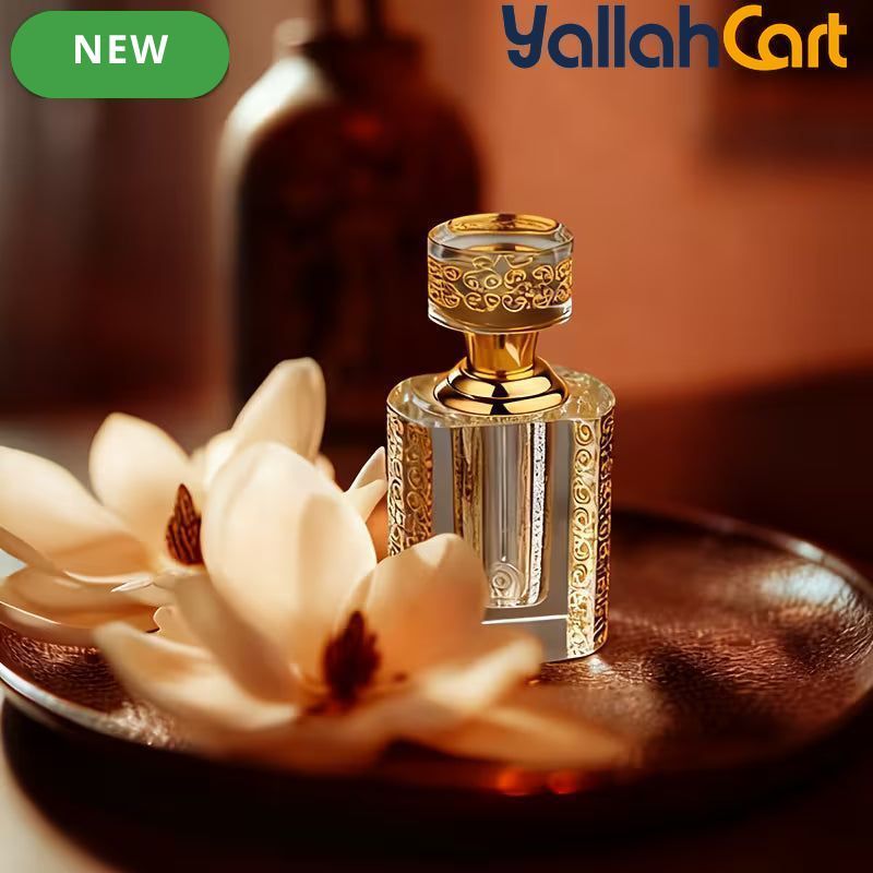 6ml Transparent Crystal Fragrance Bottle – Refillable Portable Oil Container with Golden Cap