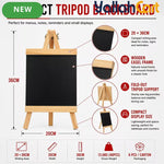 20 × 36cm Mini Chalkboard with Wooden Easel – Reusable Tabletop Message & Menu Sign