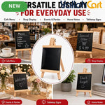20 × 36cm Mini Chalkboard with Wooden Easel – Reusable Tabletop Message & Menu Sign