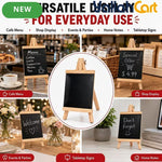 20 × 36cm Mini Chalkboard with Wooden Easel – Reusable Tabletop Message & Menu Sign