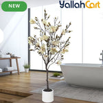 150cm Artificial Magnolia Tree with White Planter – Realistic Faux Plant for Home & Office Décor