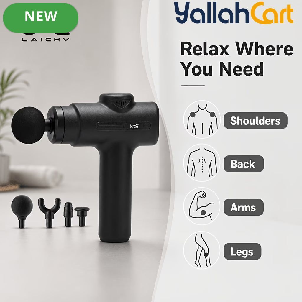Deep Tissue Percussion Massager Gun – Black