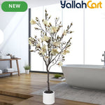 150cm Artificial Magnolia Tree with White Planter – Realistic Faux Plant for Home & Office Décor