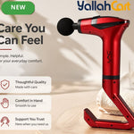 Compact Foldable Muscle Massage Gun Kit – Red/Gray Travel Percussion Massager