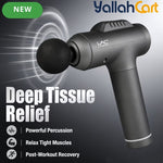 7-Head Handheld Percussion Massage Gun – Black