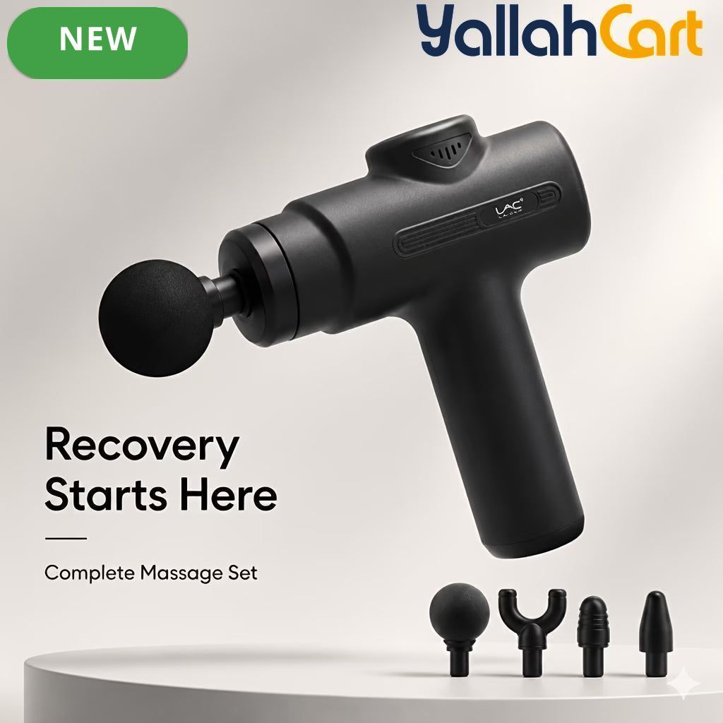 Portable Impact Massage Gun – Deep Tissue Muscle Massager – Black