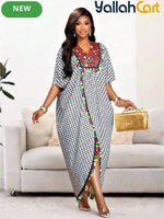2026 Women's Long Embroidered Kaftan Dress