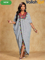 2026 Women's Long Embroidered Kaftan Dress