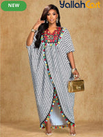 2026 Women's Long Embroidered Kaftan Dress