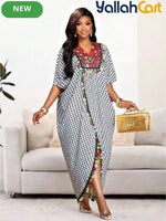 2026 Women's Long Embroidered Kaftan Dress