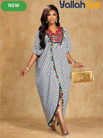 2026 Women's Long Embroidered Kaftan Dress