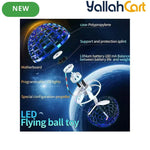 Magic Flying Orb Hover Ball – 360° Rotating Mini Drone with RGB Lights for Kids & Adults