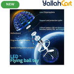 Magic Flying Orb Hover Ball – 360° Rotating Mini Drone with RGB Lights for Kids & Adults