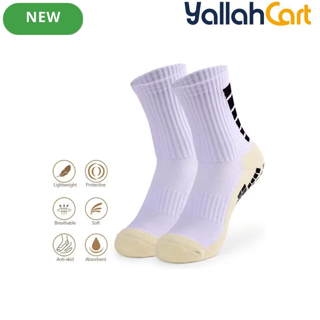 3-Pair Men’s Non-Slip Soccer Grip Socks – Anti-Slip Sports Socks