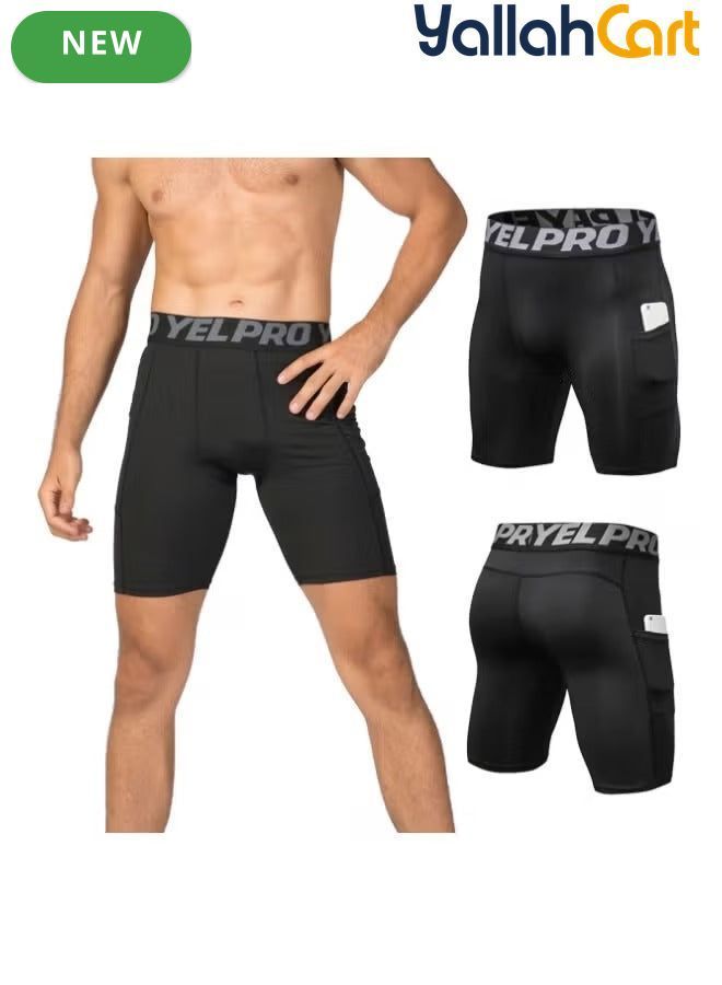 3-Piece Men’s Compression Underwear Shorts